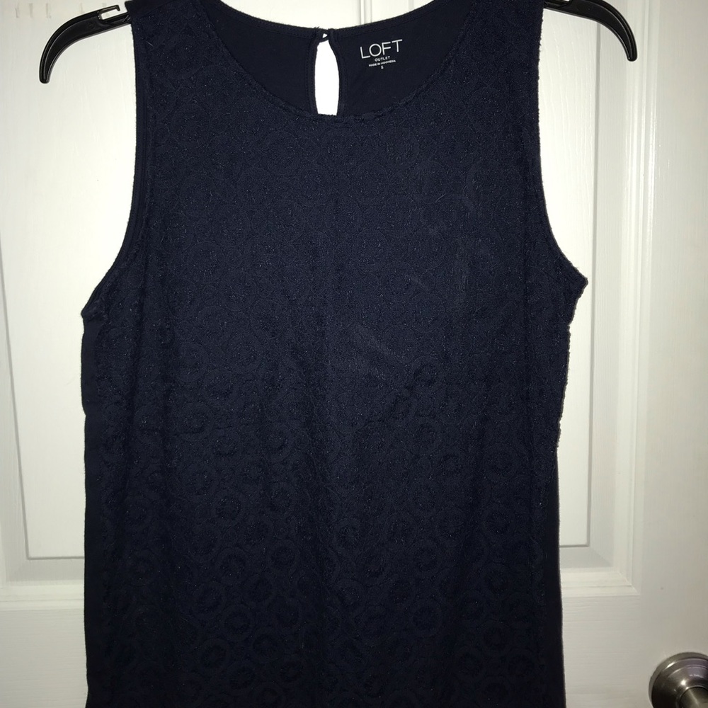 Navy Lace Tank